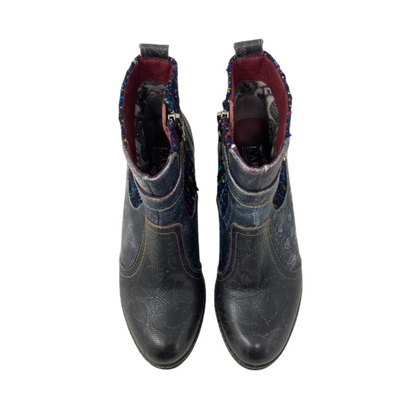 Spring Step L'Artiste Nancies Black Multi Mid Calf Boots - Size 7.5 multi color - Picture 7 of 11